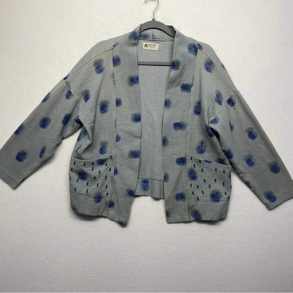 Marketplace Handwork of India Sweater Cardigan Blue M Art to Wear - Picture 1 of 7